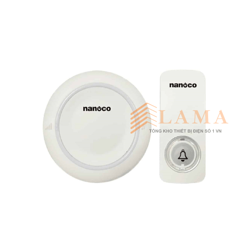 Bộ Chuông Điện Không Dây Màu Trắng Không Pin ND153W Nanoco Bộ Chuông Điện Không Dây Màu Trắng Không Pin ND153W Nanoco