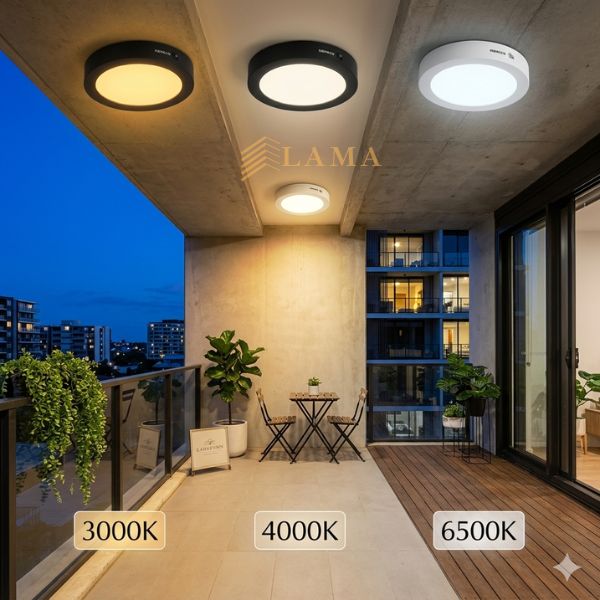 Đèn Ốp Trần Ban Công Tròn Nổi 18W 3000k 4000k 6500k Nanoco