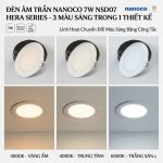Đèn Âm Trần Nanoco Viền Trắng 7W NSD07