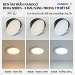 Đèn Âm Trần Siêu Mỏng 9W Nanoco Viền Trắng