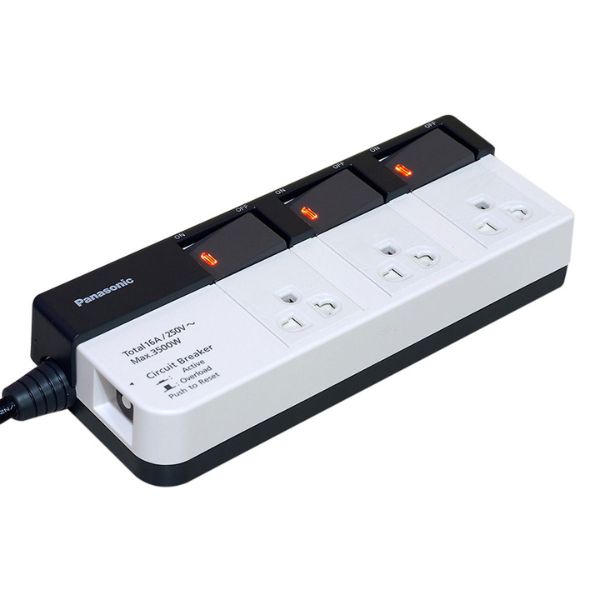 Ổ Cắm Có Dây Panasonic WCHG28334, 3 Ổ Cắm, 3 Công Tắc Phụ, 3M