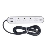 Ổ Cắm Panasonic Có Dây WCHG243322W VN, 3 Ổ Cắm 2 USB 2.1A